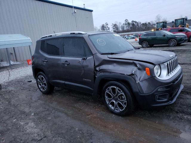 ZACCJADB9HPF67888 - 2017 JEEP RENEGADE LIMITED GRAY photo 4