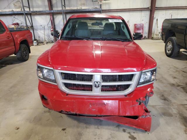 1D7RE3BK1BS712409 - 2011 DODGE DAKOTA SLT RED photo 5