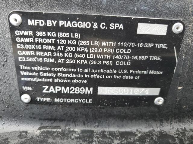 ZAPM289M385001074 - 2008 PIAGGIO BV 250 BLUE photo 10