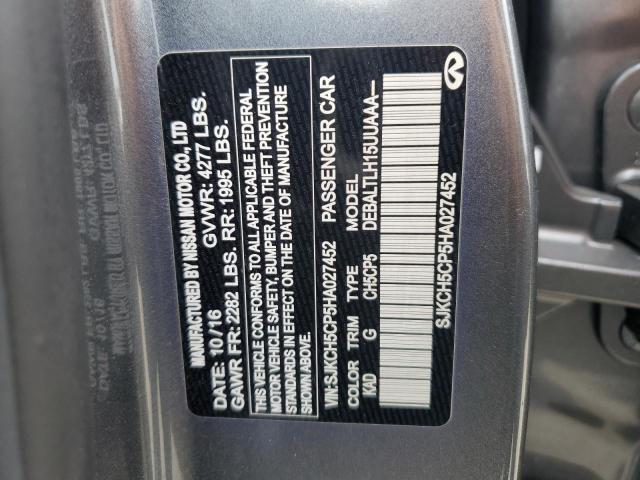 SJKCH5CP5HA027452 - 2017 INFINITI QX30 BASE Gümüş foto 14