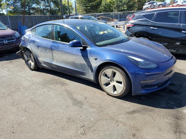 5YJ3E1EB8MF974136 - 2021 TESLA MODEL 3 BLUE photo 4