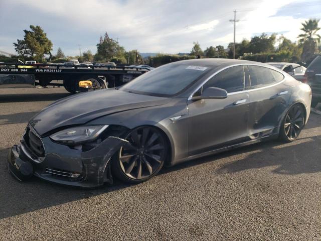 5YJSA1CP2DFP22632 - 2013 TESLA MODEL S Մոխրագույն լուսանկար 1