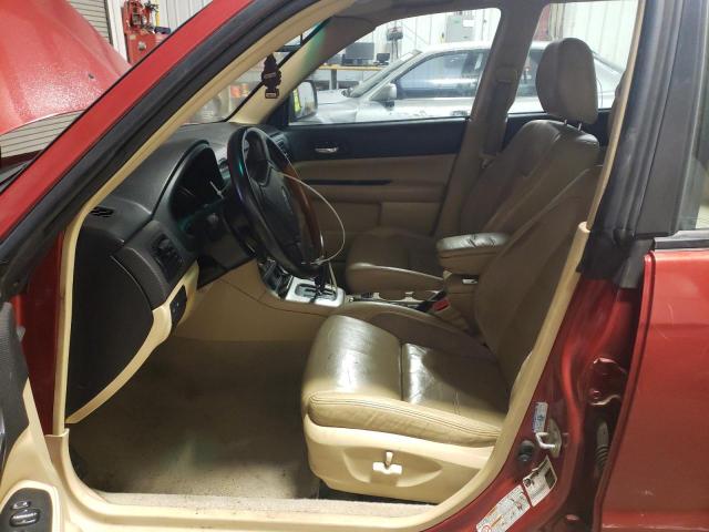 JF1SG67638H701989 - 2008 SUBARU FORESTER 2.5X LL BEAN BURGUNDY photo 7