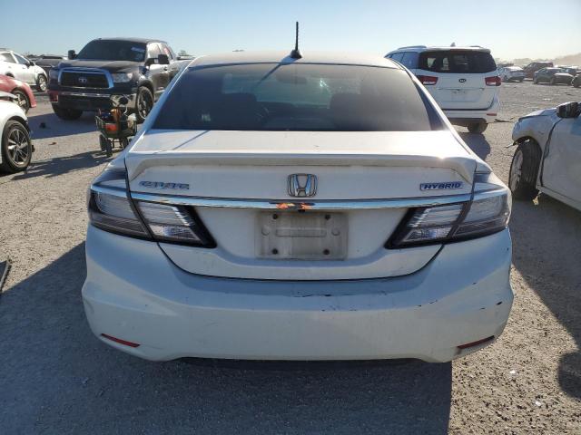 19XFB4F34DE001789 - 2013 HONDA CIVIC HYBRID L WHITE photo 6