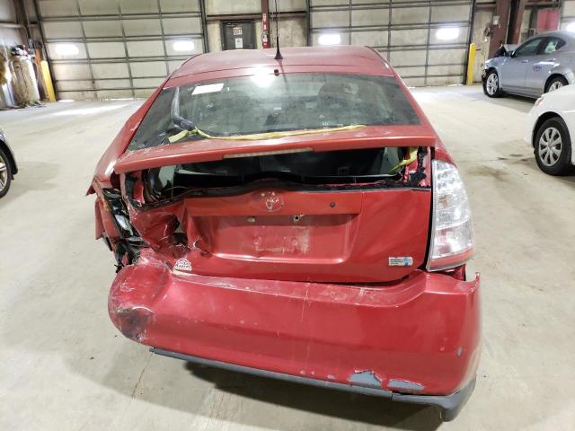 JTDKB20U993508755 - 2009 TOYOTA PRIUS RED photo 6