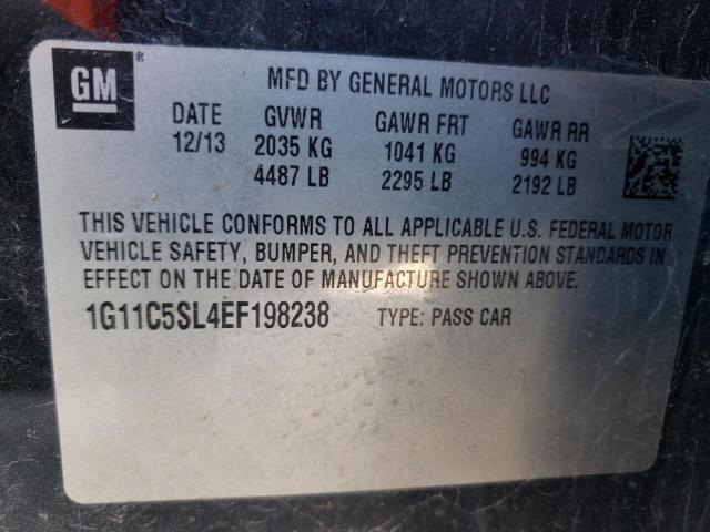 1G11C5SL4EF198238 - 2014 CHEVROLET MALIBU 1LT GRAY photo 13