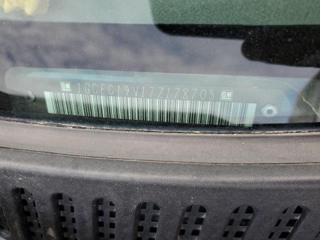 1GCEC19V17Z178703 - 2007 CHEVROLET SILVERADO C1500 CLASSIC GRAY photo 12