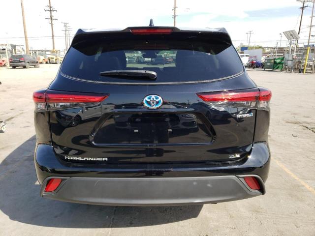 5TDGARAH8MS012145 - 2021 TOYOTA HIGHLANDER HYBRID XLE BLACK photo 6