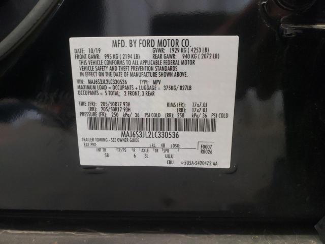 MAJ6S3JL2LC330536 - 2020 FORD ECOSPORT SES BLACK photo 13