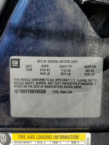 1G1ZK57709F209338 - 2009 CHEVROLET MALIBU LTZ ლურჯი ფოტო 12