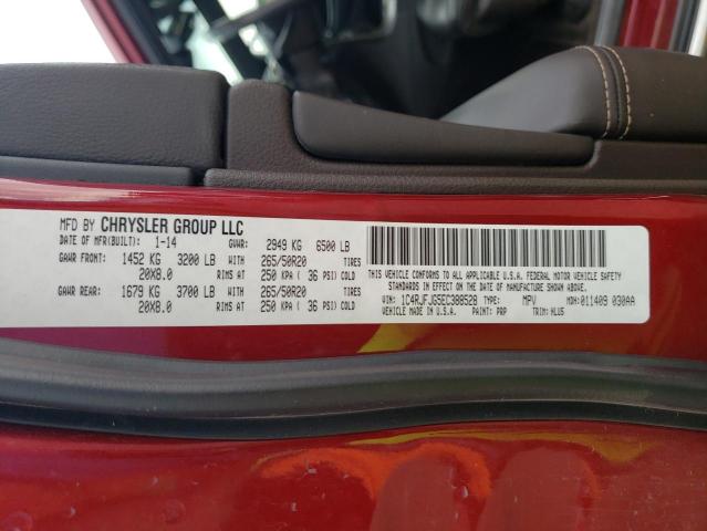 1C4RJFJG5EC388528 - 2014 JEEP GRAND CHER SUMMIT Qırmızı foto 13