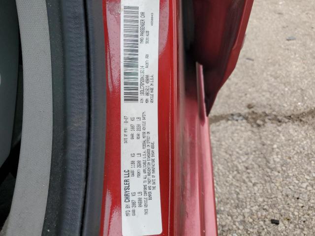 1B3LC76M28N116114 - 2008 DODGE AVENGER R/T RED photo 12