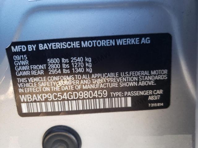 WBAKP9C54GD980459 - 2016 BMW 550 XI SILVER photo 13