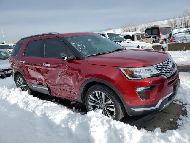 1FM5K8HT3JGA35746 - 2018 FORD EXPLORER PLATINUM RED photo 4