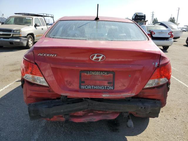 KMHCT4AE3DU542774 - 2013 HYUNDAI ACCENT GLS RED photo 6