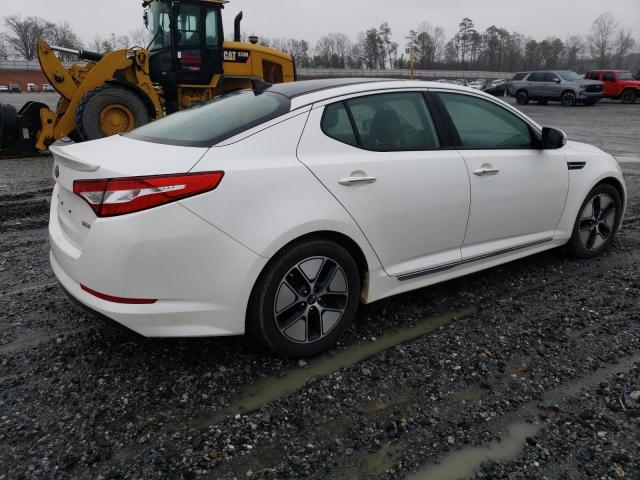 KNAGM4AD9C5033238 - 2012 KIA OPTIMA HYBRID WHITE photo 3