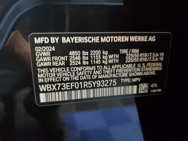 WBX73EF01R5Y93275 - 2024 BMW X1 XDRIVE28I BLACK photo 13