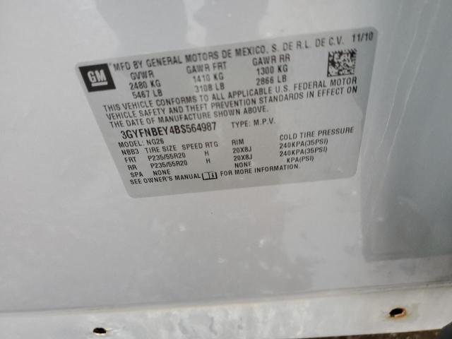 3GYFNBEY4BS564987 - 2011 CADILLAC SRX PERFORMANCE COLLECTION Күміс фото 13