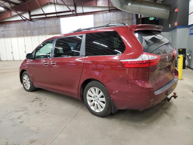 5TDDK3DC5FS113868 - 2015 TOYOTA SIENNA XLE BURGUNDY photo 2