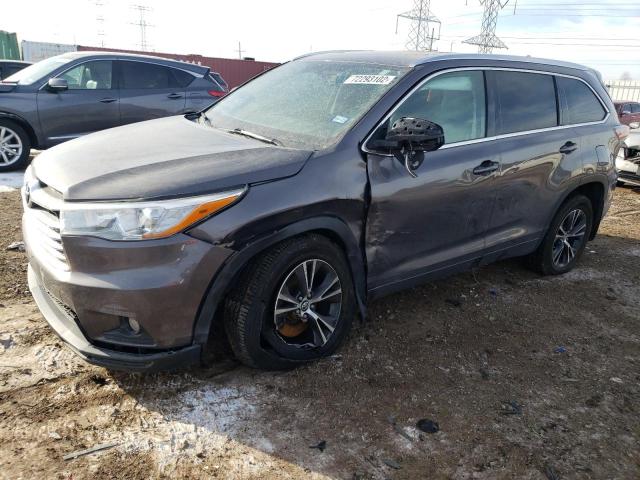 5TDJKRFH5GS501280 - 2016 TOYOTA HIGHLANDER XLE ნაცრისფერი ფოტო 1