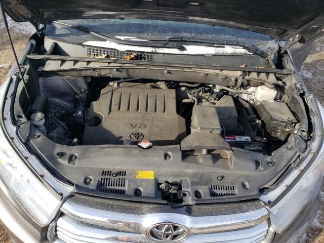 5TDJKRFH5GS501280 - 2016 TOYOTA HIGHLANDER XLE ნაცრისფერი ფოტო 12