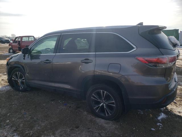 5TDJKRFH5GS501280 - 2016 TOYOTA HIGHLANDER XLE ნაცრისფერი ფოტო 2