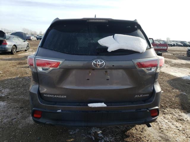 5TDJKRFH5GS501280 - 2016 TOYOTA HIGHLANDER XLE ნაცრისფერი ფოტო 6
