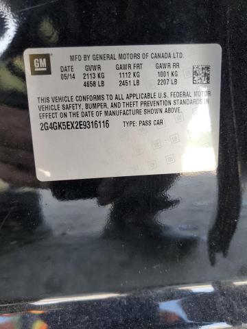 2G4GK5EX2E9316116 - 2014 BUICK REGAL 黑色 照片 12