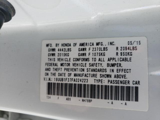 19UUB1F37FA024223 - 2015 ACURA TLX WHITE photo 13