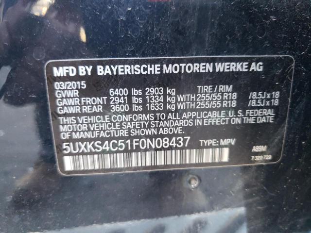 5UXKS4C51F0N08437 - 2015 BMW X5 XDRIVE35D BLUE photo 13