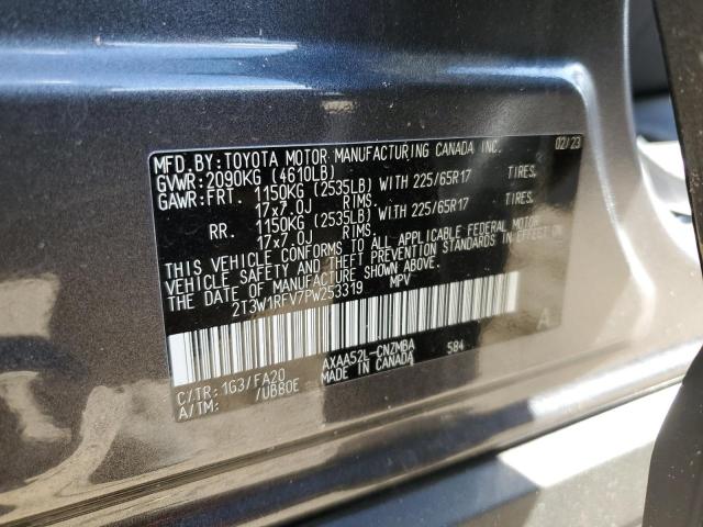 2T3W1RFV7PW253319 - 2023 TOYOTA RAV4 XLE GRAY photo 14