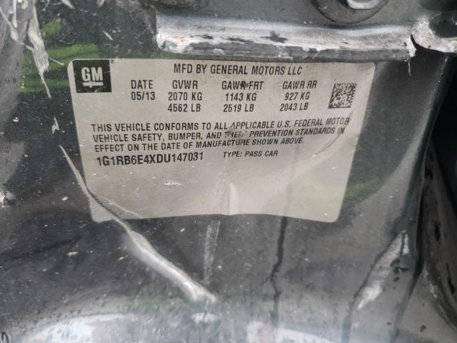 1G1RB6E4XDU147031 - 2013 CHEVROLET VOLT GRAY photo 12