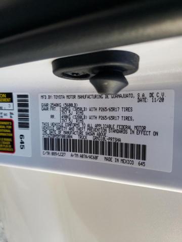 3TYDZ5BN5MT001004 - 2021 TOYOTA TACOMA DOUBLE CAB 白色 照片 12