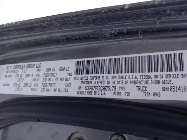 1C6RR7GT8DS675179 - 2013 RAM 1500 SLT GRAY photo 12