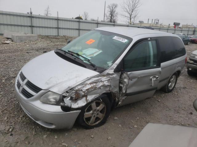 1D8GP45R36B742075 - 2006 DODGE CARAVAN SXT SILVER photo 1