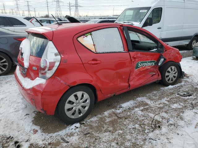 JTDKDTB38D1056306 - 2013 TOYOTA PRIUS C RED photo 3