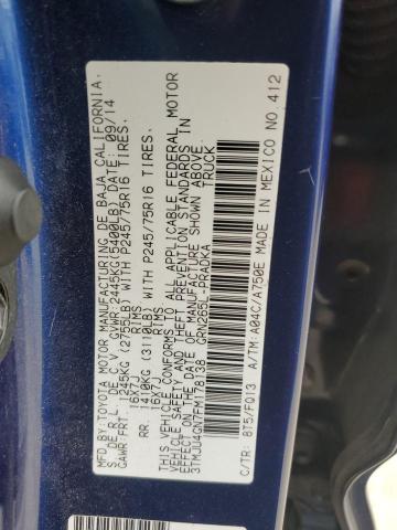 3TMJU4GN7FM178138 - 2015 TOYOTA TACOMA DOUBLE CAB PRERUNNER BLUE photo 12