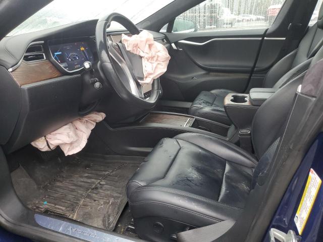 5YJSA1E21HF230276 - 2017 TESLA MODEL S BLUE photo 7