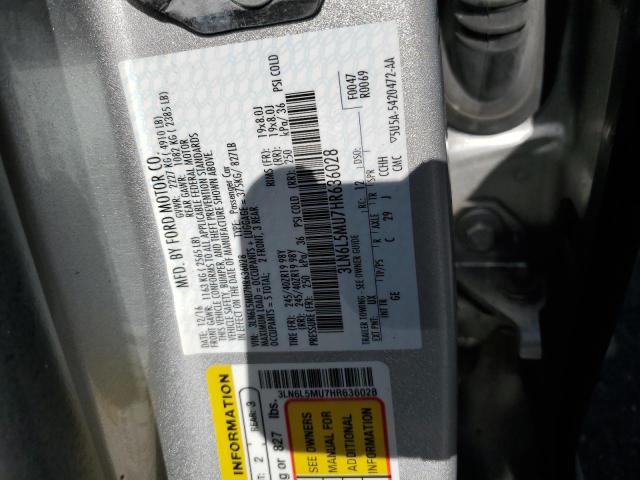 3LN6L5MU7HR636028 - 2017 LINCOLN MKZ HYBRID RESERVE GRAY photo 12