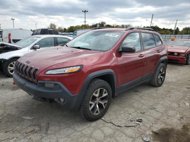 1C4PJMBS0FW567980 - 2015 JEEP CHEROKEE TRAILHAWK BURGUNDY photo 1