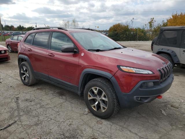 1C4PJMBS0FW567980 - 2015 JEEP CHEROKEE TRAILHAWK BURGUNDY photo 4