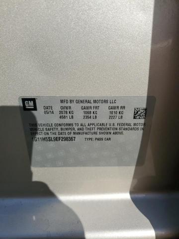 1G11H5SL9EF298367 - 2014 CHEVROLET MALIBU LTZ ოქროსფერი ფოტო 12