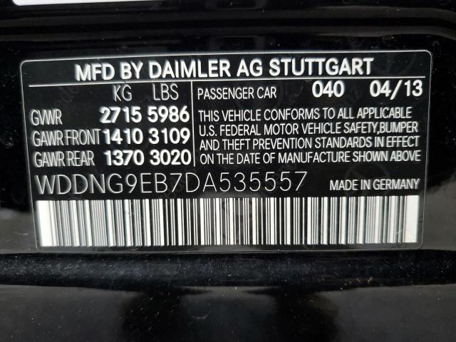 WDDNG9EB7DA535557 - 2013 MERCEDES-BENZ S 550 4MATIC BLACK photo 12