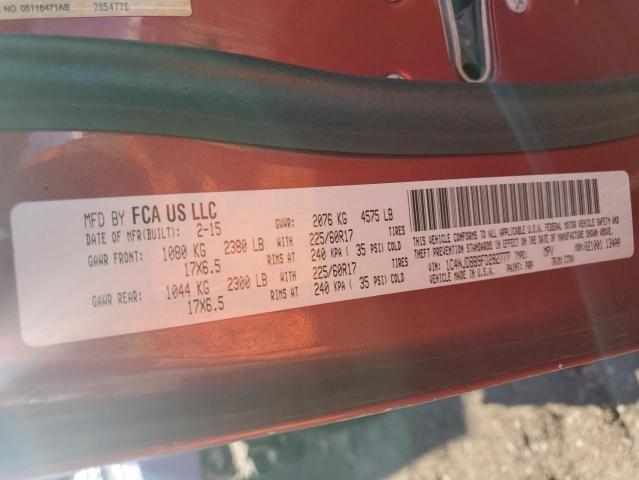 1C4NJDBB9FD282777 - 2015 JEEP COMPASS SPORT Rouge photo 12