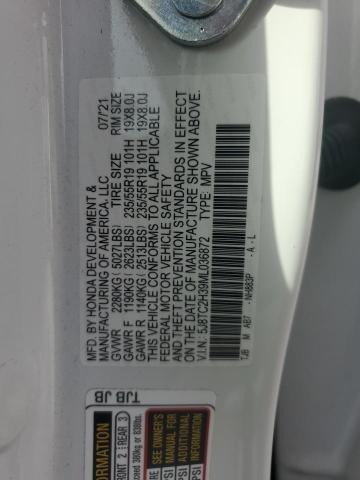 5J8TC2H39ML036872 - 2021 ACURA RDX WHITE photo 12