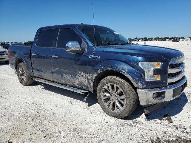 1FTEW1CP5HFA07621 - 2017 FORD F150 SUPERCREW BLUE photo 4