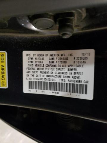 19UUA9F53DA000615 - 2013 ACURA TL TECH GRAY photo 12
