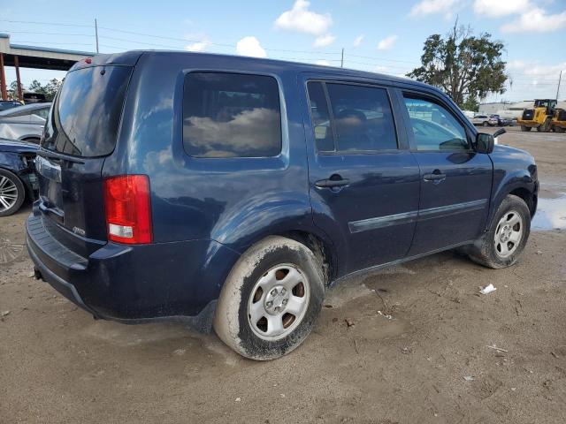 5FNYF4H2XBB036989 - 2011 HONDA PILOT LX BLUE photo 3