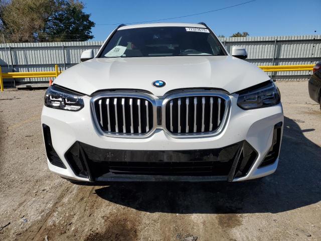 5UX53DP03N9L62416 - 2022 BMW X3 XDRIVE30I WHITE photo 5