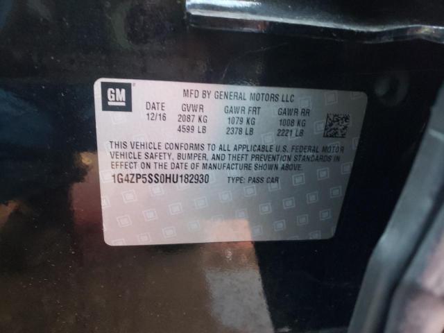 1G4ZP5SS0HU182930 - 2017 BUICK LACROSSE ESSENCE შავი ფოტო 12